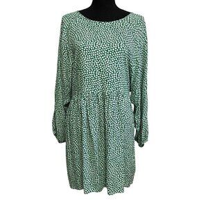 Urban Outfitters Daisy Street Size Medium Boho Green Print Long Sleeve